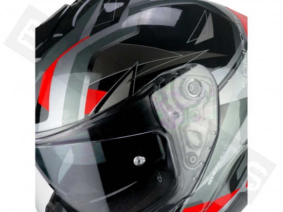 Helm integraal CGM 360X KAD SPORT zwart/rood (dubbel vizier)